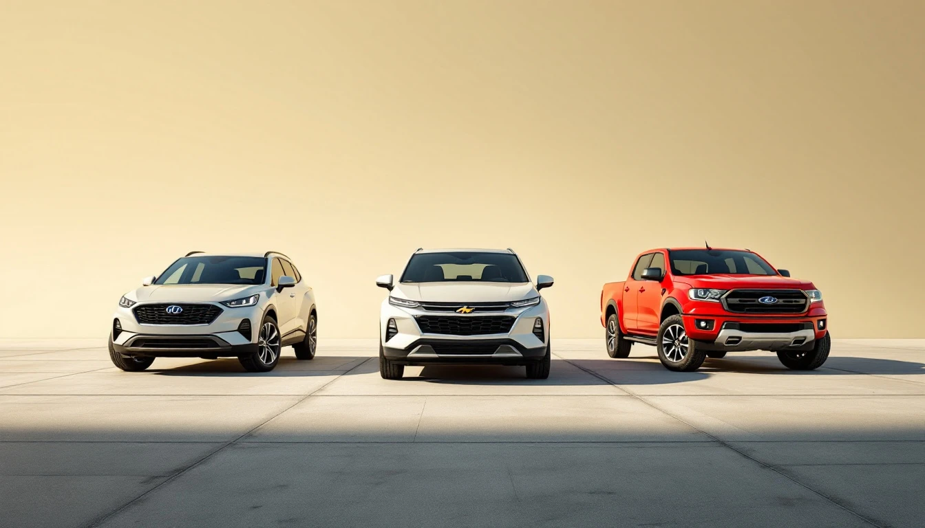 Export-ready vehicles on a dealer lot